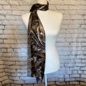 NWOT, Perry Ellis, Brown and Black Polyester Scarf